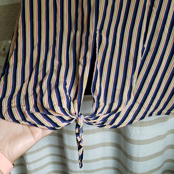 William Rast | Keyhole Tie Back Striped Sweater - Picture 4 of 8